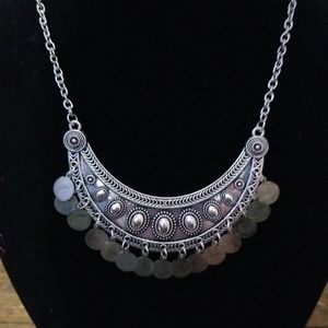 Short silver paparazzi necklace